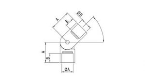 Conector regulable en acero inoxidable para varilla o tubo SA-486