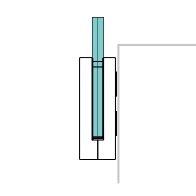 pinza para vidrio soporte lateral