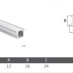 perfil de aluminio con difusor para leds