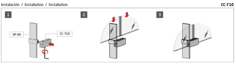 Instrucciones de montaje pinza para vidrios CC-710 - comenza