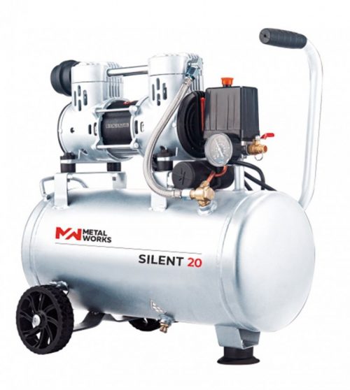 compresor silent_20 sin aceite 18l metalworks 862447016